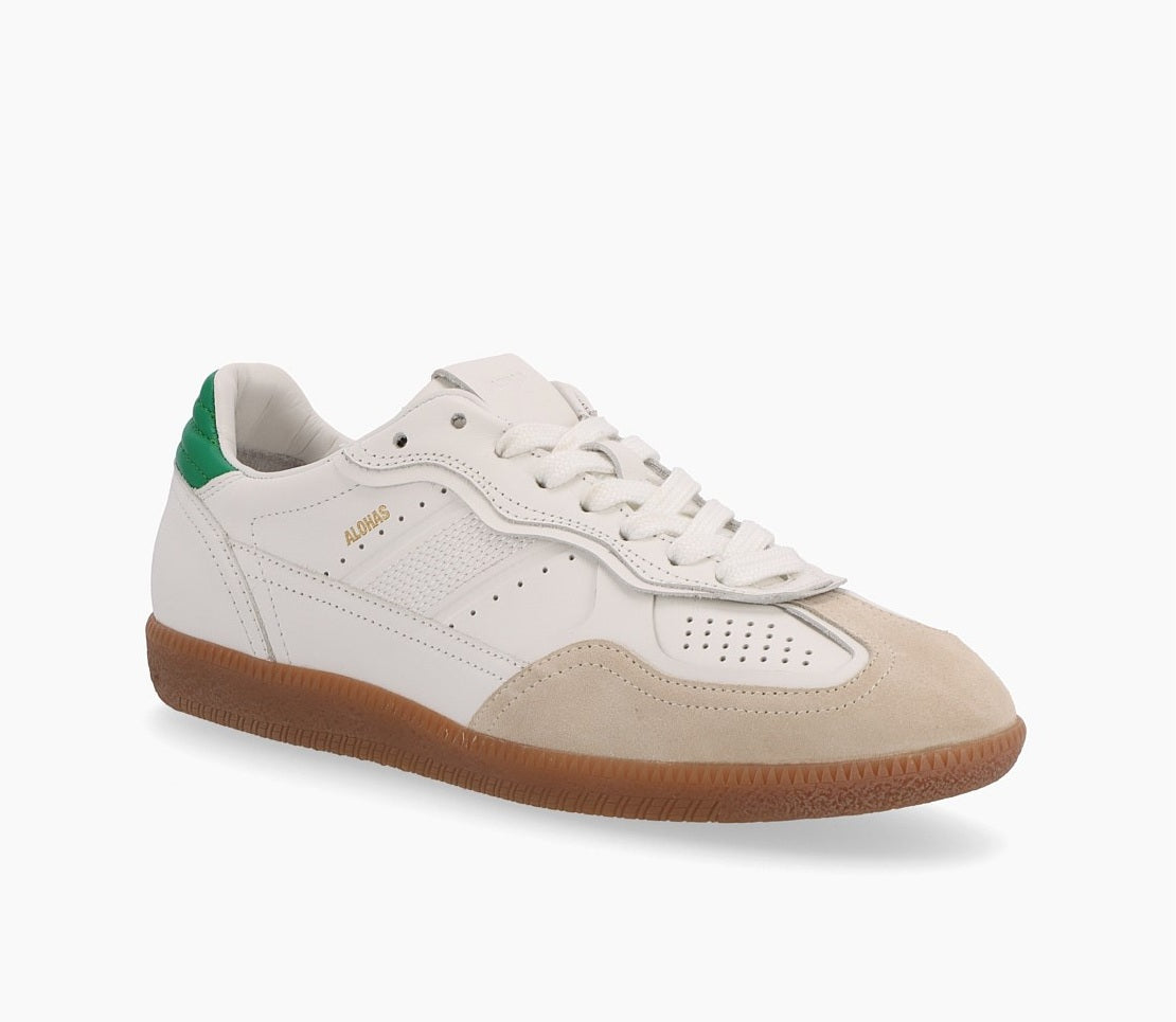 ALOHAS | TB.490 GREEN LEATHER SNEAKERS