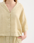 NUDE LUCY | LOUNGE STRIPE LINEN SHIRT