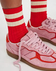 ALOHAS | RIFE SEA PINK LEATHER SNEAKERS