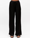 MINT | TEXTURED PANTS - BLACK