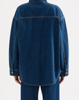 NUDE LUCY | ORGANIC DENIM OVERSHIRT - FORCE BLUE