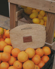 NIM | LEATHER TRIMMED RAFFIA MINI