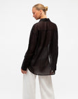 MINT | SHEER SHIRT - BLACK
