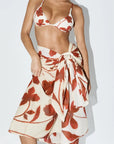ZULU & ZEPHYR | COTTON SARONG - RUBY FLORAL