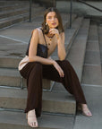 MINT | CHARLOTTE PANT - CHOCOLATE