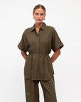 MINT | LOU DRAWSTRING SHIRT