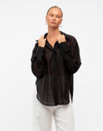 MINT | SHEER SHIRT - BLACK