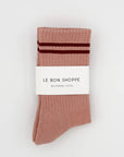LE BON SHOPPE | BOYFRIEND SOCKS - VINTAGE PINK