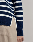LITTLE LIES | BOBBIE TOP - NAVY / MILK STRIPE