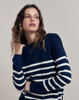 LITTLE LIES | BOBBIE TOP - NAVY / MILK STRIPE