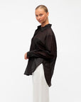 MINT | SHEER SHIRT - BLACK