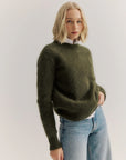 WORLD OF NOMADS | ADELE CREW NECK KNIT - MOSS