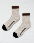 LE BON SHOPPE | COLOR BLOCK GIRLFRIEND SOCKS | BLACK / COFFEE -