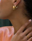 FAIRLEY | CRYSTAL FLARED MIDI HOOPS
