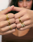 ARMS OF EVE | QUINN GOLD RING - STONE