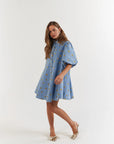 LA BOHEME GIRLS | PEYTON MINI DRESS - DENIM HEARTS