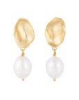 FAIRLEY | GOLDEN SEASHELL PEARL DROPS