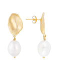 FAIRLEY | GOLDEN SEASHELL PEARL DROPS