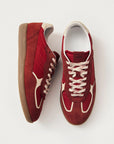 ALOHAS | RIFE SHEEN RED LEATHER SNEAKERS