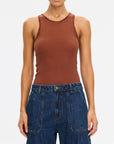 KIVARI | TALLULAH TANK TOP - CHOCOLATE