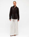 MINT | SHEER SHIRT - BLACK