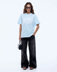 ENA PELLY | COLLEGIATE TEE - LIGHT BLUE