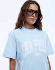 ENA PELLY | COLLEGIATE TEE - LIGHT BLUE