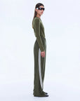 ENA PELLY | VALENTINA STRIPE PANT - OLIVE