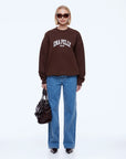 ENA PELLY | MILA OVERSIZED SWEATER - CHOCOLATE