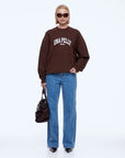 ENA PELLY | MILA OVERSIZED SWEATER - CHOCOLATE