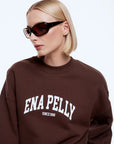 ENA PELLY | MILA OVERSIZED SWEATER - CHOCOLATE