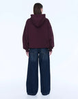 ENA PELLY | VARSITY HOODIE - DEEP CHERRY RED