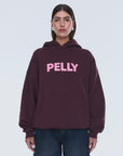 ENA PELLY | VARSITY HOODIE - DEEP CHERRY RED