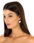 FAIRLEY | PEARL POM NECKLACE - SILVER