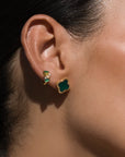FAIRLEY | GREEN AGATE CLOVER STUDS