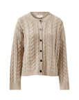 CERES LIFE | HEIDI CABLE KNIT CARDI - OAT