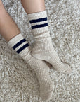 LE BON SHOPPE | COTTAGE VARSITY SOCKS - OATMEAL