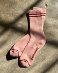 LE BON SHOPPE | BOYFRIEND SOCKS - VINTAGE PINK