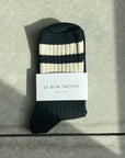 LE BON SHOPPE | HER VARSITY SOCKS - BLACK