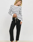 LITTLE LIES | LUXE LINEN PANT - BLACK