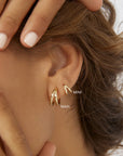 ARMS OF EVE | JEAN GOLD HUGGIE EARRINGS