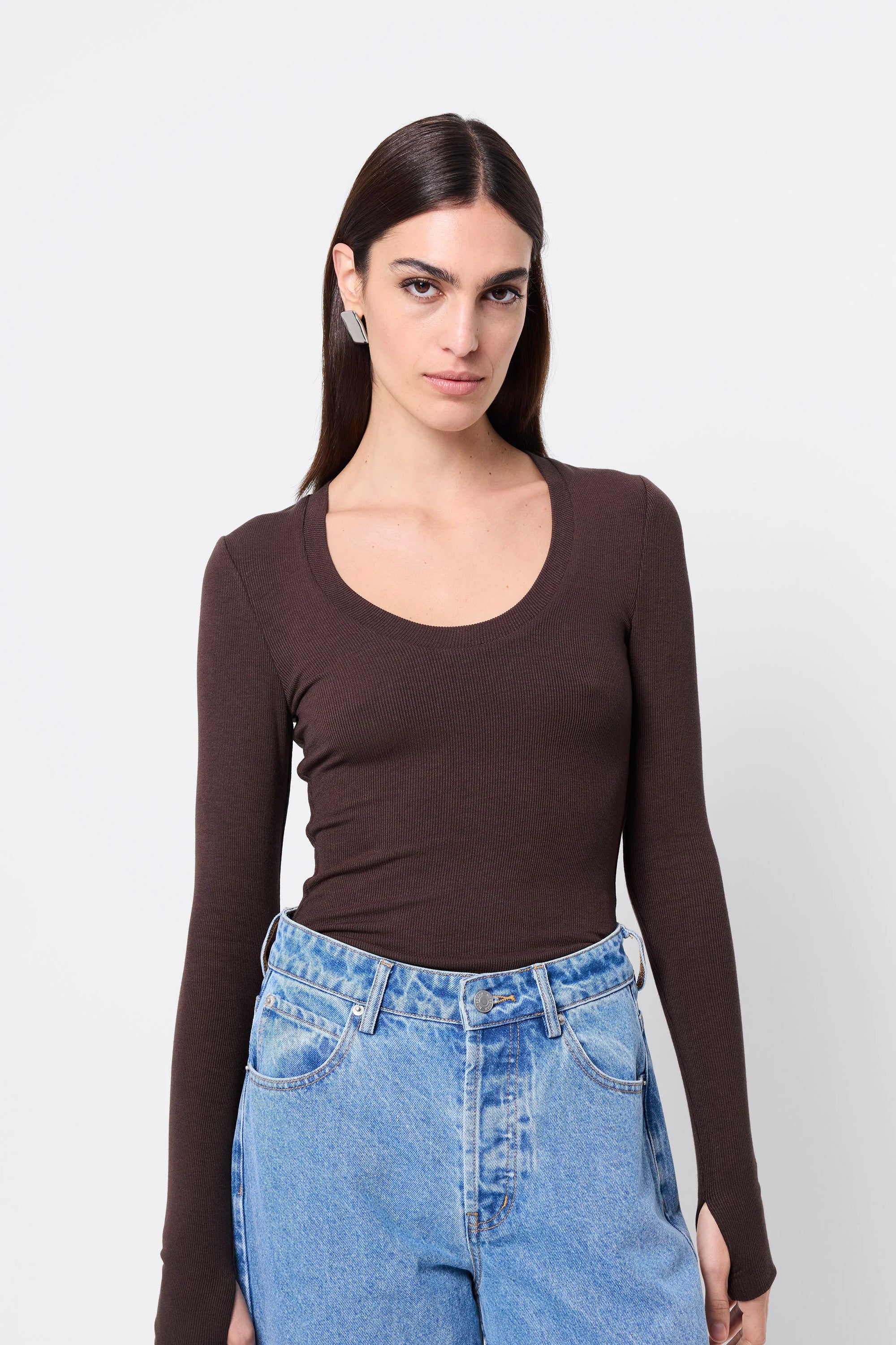 MOSSMAN | LINCOLN TOP - CHOCOLATE