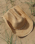 MIA CAPRI | PEARL COWBOY HAT - RAFFIA