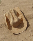 MIA CAPRI | PEARL COWBOY HAT - RAFFIA