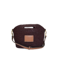 NIM | LEATHER TRIMMED RAFFIA MINI - COCOA