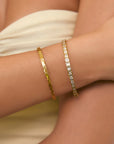ARMS OF EVE | QUINN GOLD CUFF MEDIUM - STONE