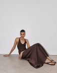 NUDE LUCY | ALIKI MAXI DRESS - CHOCOLATE