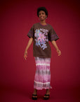 KINGA CSILLA | PURPLE WAVE COLUMN SKIRT