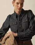 ZOE KRATZMANN | RESONATE TOP - DARK DENIM