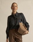 ZOE KRATZMANN | RESONATE TOP - DARK DENIM